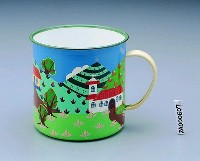 藏品(錫胎彩繪瓶子 (哥斯大黎加村落))的圖片